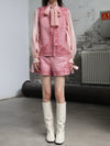 INTO THE EAST 25 Autumn/Winter Lace-Up Silk Top/Shirt/Embroidered Button Tussah Silk Vest/Shorts ITE-E1DGAW020PK22VE Vest (E1DGAW019PK20TP)
